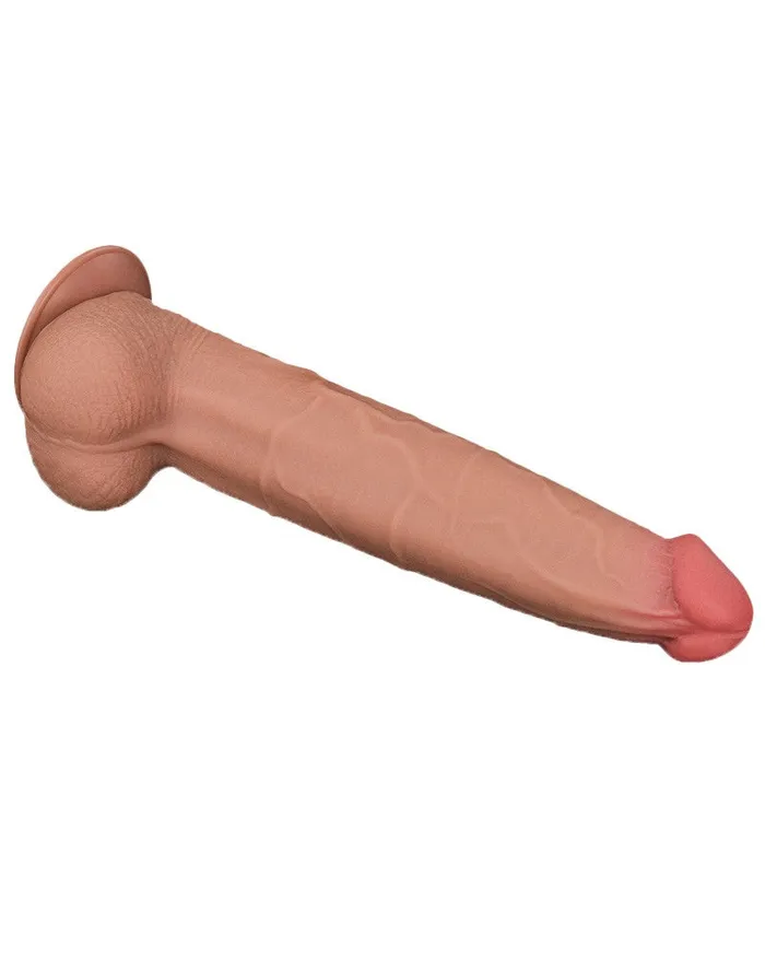 Lovetoy - Dildo - Sliding Skin Dildo - Lengte 34 cm - Lichte Huidskleur | Lovetoy Dildos