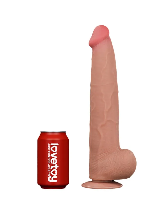 Lovetoy - Dildo - Sliding Skin Dildo - Lengte 34 cm - Lichte Huidskleur | Lovetoy Dildos