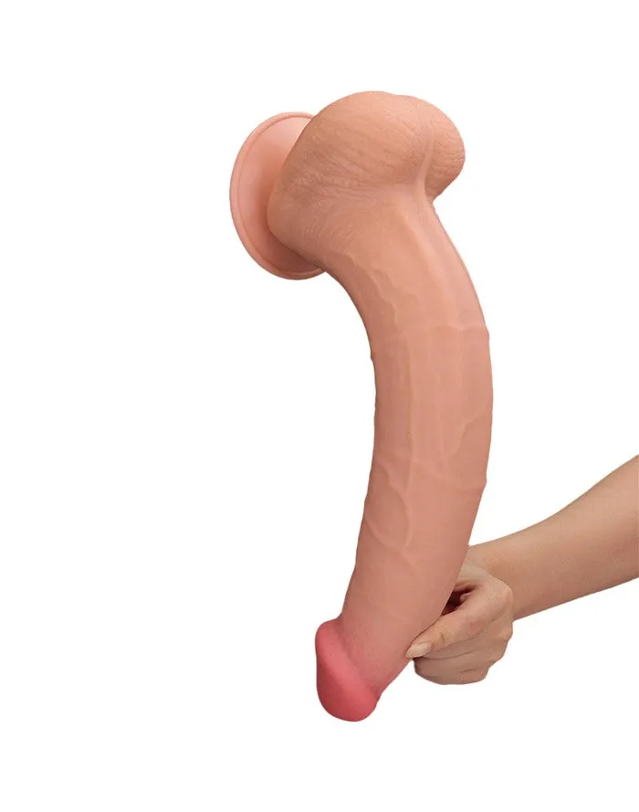 Lovetoy - Dildo - Sliding Skin Dildo - Lengte 34 cm - Lichte Huidskleur | Lovetoy Dildos