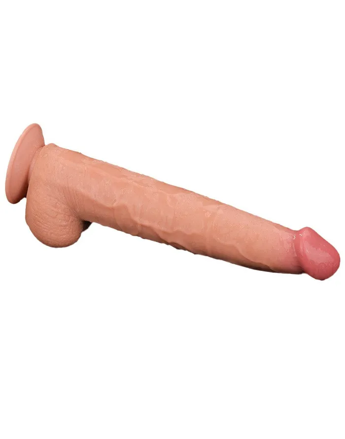 Lovetoy - Dildo - Sliding Skin Dildo - Lengte 34 cm - Lichte Huidskleur | Lovetoy Dildos