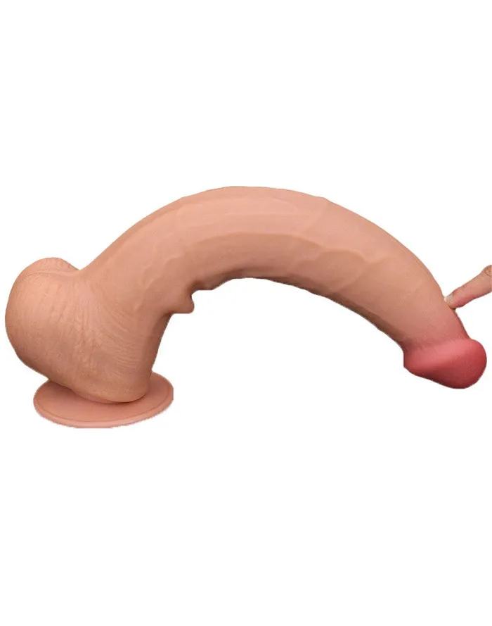 Lovetoy - Dildo - Sliding Skin Dildo - Lengte 34 cm - Lichte Huidskleur | Lovetoy Dildos