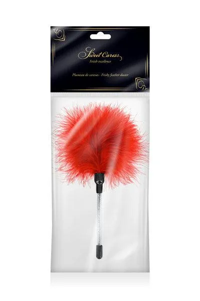 Sweet Caress Sweet Caress - Rode streelzweep Met Veertjes | Vibrators Sweet Caress Sweet Caress - Rode streelzweep Met Veertjes | Vibrators