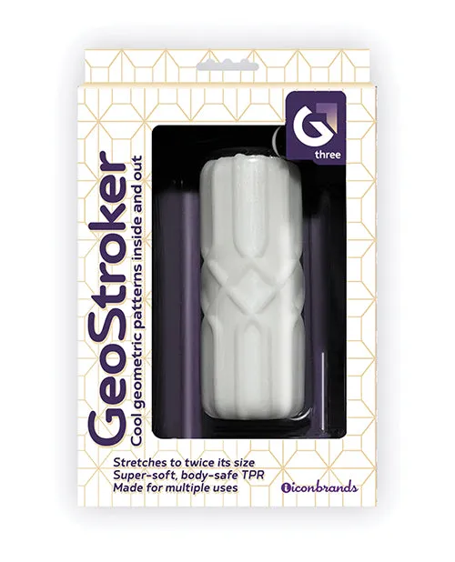 Male Sex Toys GeoStroker Three 5 UltraSoft TPR Stroker White Icon Brands INC