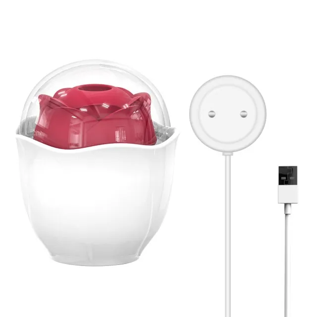 Female Sex Toys man nuo Official Store Lighted Rose Stimulator With Ambient Light 9 Vibrations