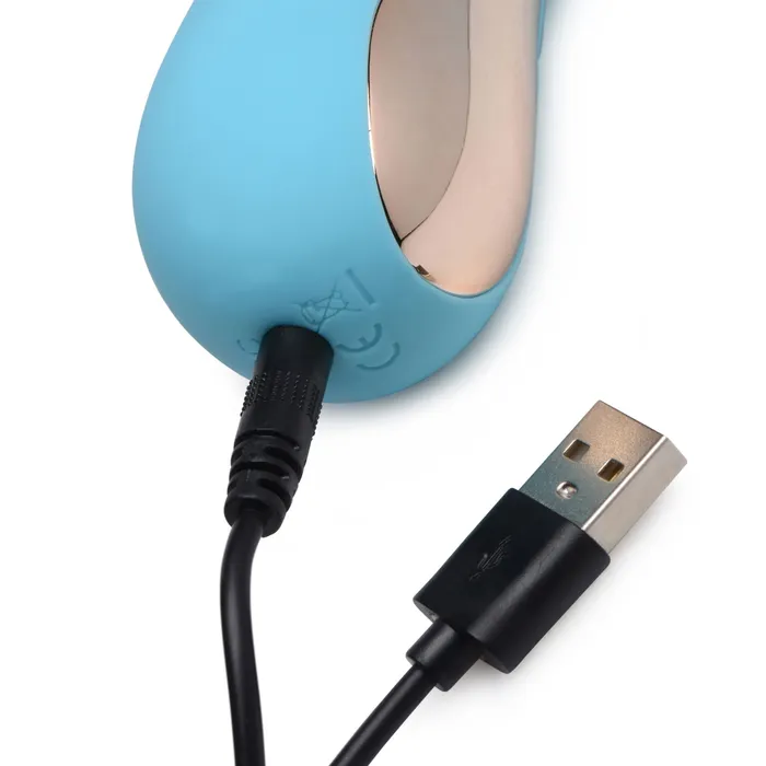XR Brands inmi Vibrators 8x Silicone Suction Rabbit Teal XR Brands inmi Vibrators 8x Silicone Suction Rabbit Teal