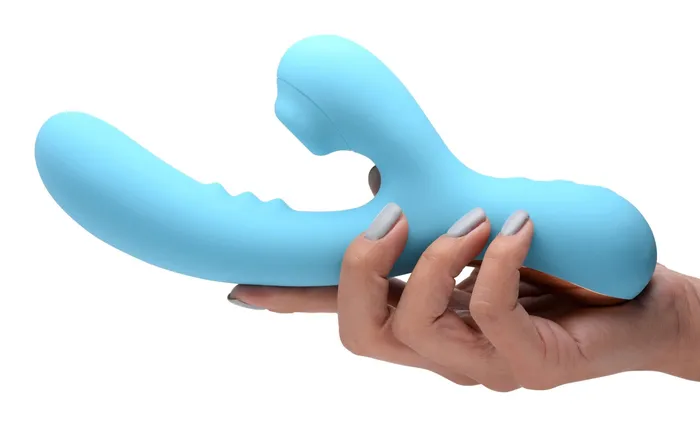 XR Brands inmi Vibrators 8x Silicone Suction Rabbit Teal XR Brands inmi Vibrators 8x Silicone Suction Rabbit Teal