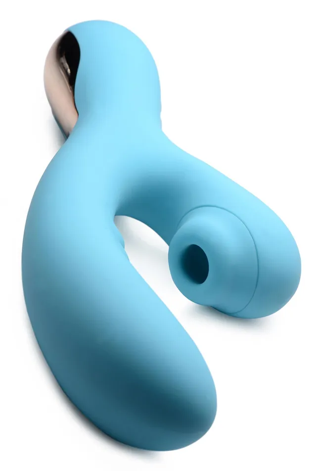 XR Brands inmi Vibrators 8x Silicone Suction Rabbit Teal XR Brands inmi Vibrators 8x Silicone Suction Rabbit Teal