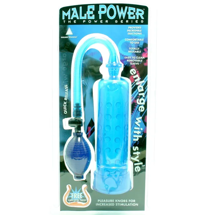 Male Sex Toys Golden Triangle Male Power Pump Blue