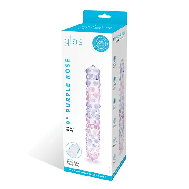 Glas Dildos Purple Rose Nubby Glass Dildo